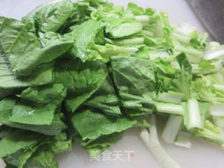 蘑菇毛毛菜荞麦面的做法步骤：3
