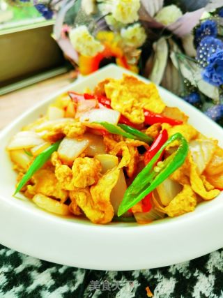洋葱炒鸡蛋的做法步骤：12