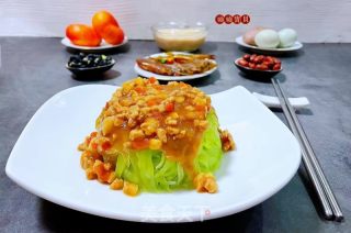 肉末盖莴笋丝的做法步骤：18