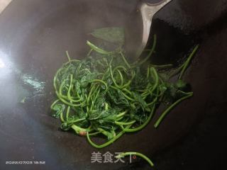 炒番薯叶的做法步骤：3
