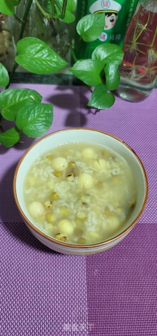 莲子绿豆粥的做法步骤：7