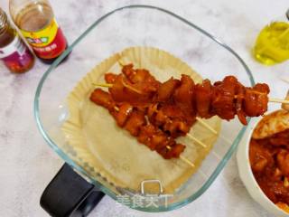在家实现撸串自由～炸鸡肉串的做法步骤：4
