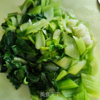 鸡蛋炒青菜菌菇的做法步骤：7