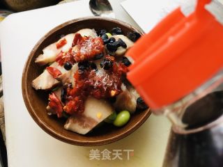 毛豆蒸腊肉的做法步骤：7