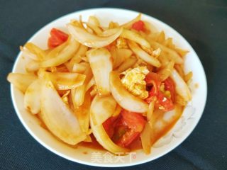 西红柿洋葱炒鸡蛋的做法步骤：11