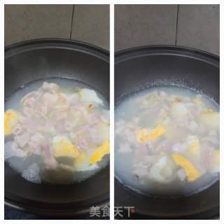 煎蛋粉肠瘦肉枸杞叶汤的做法步骤：5