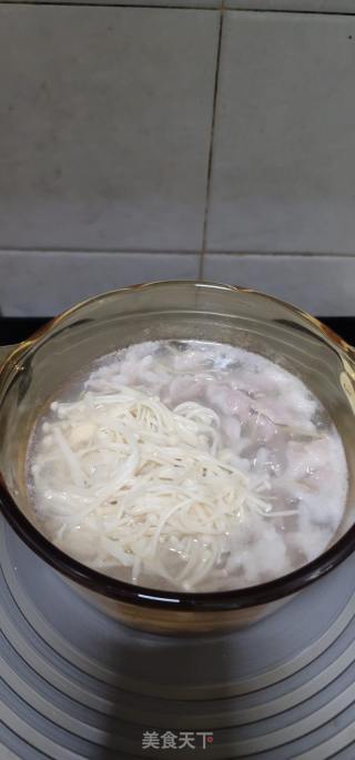 金针菇肉片汤的做法步骤：9