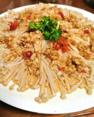 蒜蓉蒸金针菇的做法步骤：9