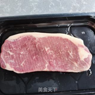 香煎原切牛排的做法步骤：1