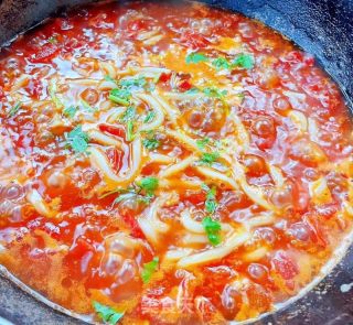 番茄午餐肉煎蛋乌冬面的做法步骤：10