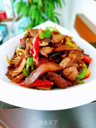 辣椒炒猪舌头的做法步骤：16