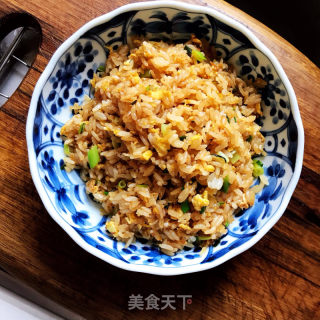 小葱蛋炒饭的做法步骤：11