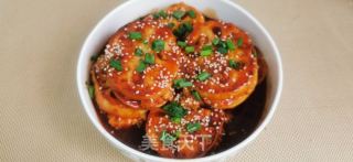 糖醋虾滑藕盒的做法
