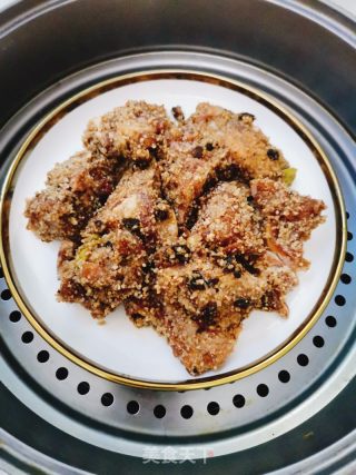 豉香粉蒸排骨的做法步骤：5