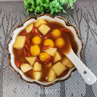 苹果酒酿圆子的做法步骤：8