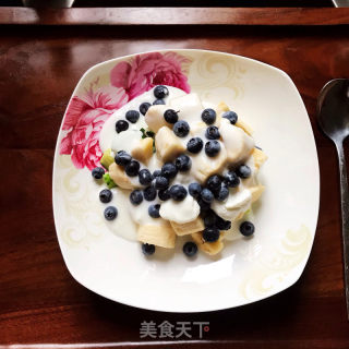 蓝莓香蕉拌酸奶的做法步骤：6
