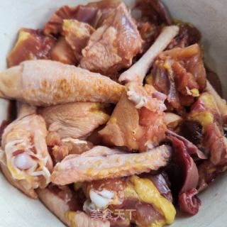 杏鲍菇蒸鸡块的做法步骤：2