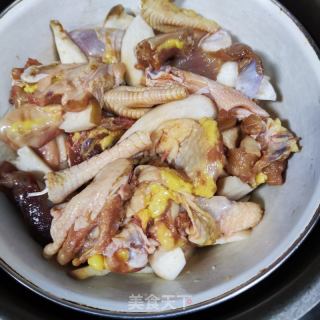 杏鲍菇蒸鸡块的做法步骤：5