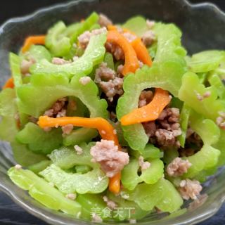 肉沫炒苦瓜的做法步骤：12