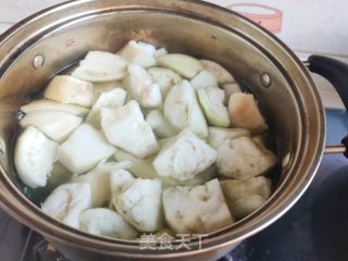 蒜泥芝麻酱拌茄子的做法步骤：4