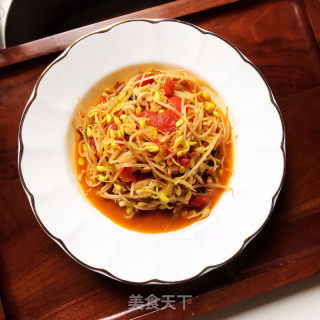 家常炒豆芽的做法步骤：9