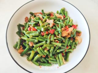 剁椒肉片炒豇豆的做法步骤：14