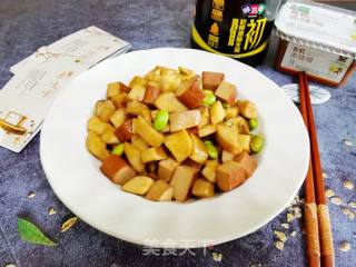 夏日开胃下饭家常菜，酱香杏鲍菇豆干的做法步骤：7