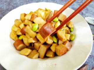 夏日开胃下饭家常菜，酱香杏鲍菇豆干的做法步骤：8