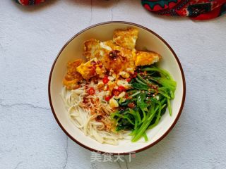 金针菇菠菜拌煎蛋的做法步骤：11