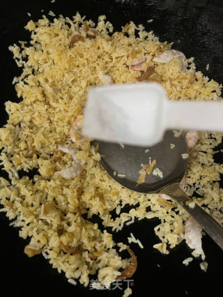 虾仁菜脯炒饭的做法步骤：7
