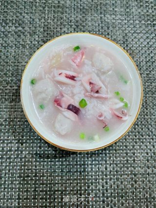 鱿鱼肉丸粥的做法步骤：11