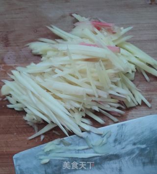 嫩姜炒鸡肉丝的做法步骤：7
