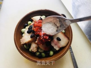 腊肉蒸豌豆的做法步骤：4