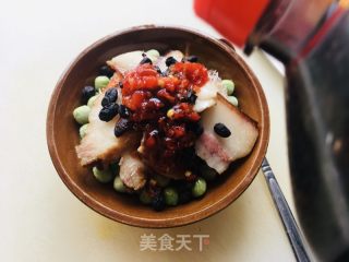 腊肉蒸豌豆的做法步骤：5
