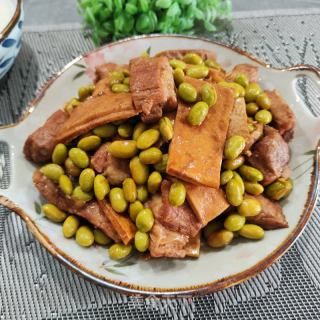 香干毛豆烧胁排的做法步骤：9