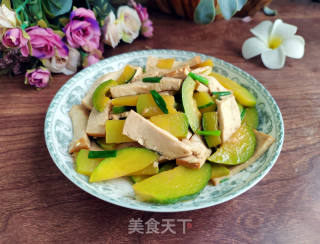 南瓜炒豆干的做法步骤：6