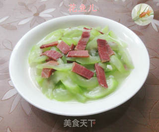 纯精火腿煮夜开花的做法