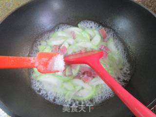 纯精火腿煮夜开花的做法步骤：7