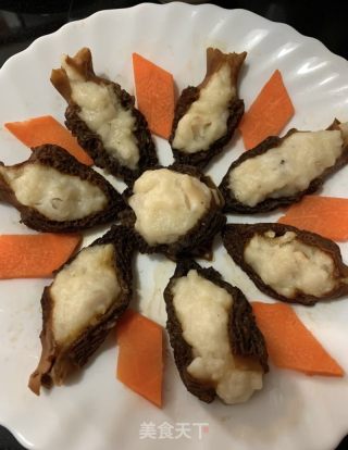 蝦滑釀羊肚菌的做法步骤：5