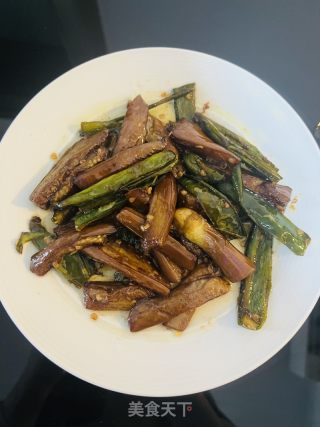青椒茄子的做法步骤：5