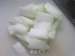 榨菜丝牛肉炒冬瓜的做法步骤：3