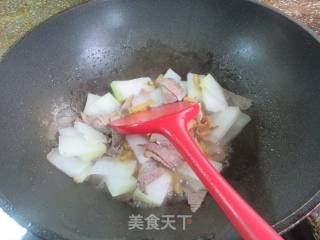 榨菜丝牛肉炒冬瓜的做法步骤：6