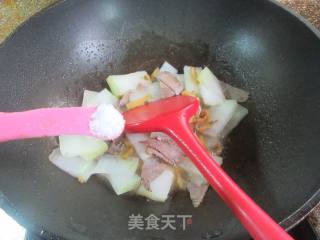 榨菜丝牛肉炒冬瓜的做法步骤：7
