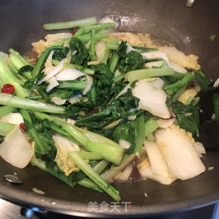 爆炒时蔬双拼的做法步骤：6