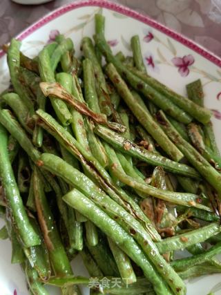 青椒干煸嫩豇豆的做法步骤：10