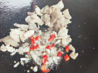 肉片炒有机菜花的做法步骤：7