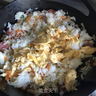 胡萝卜蛋炒饭的做法步骤：7