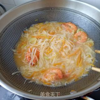 白萝卜炖明虾的做法步骤：10