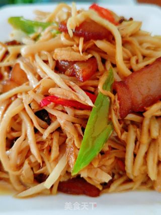 腊肉炒笋干的做法步骤：10