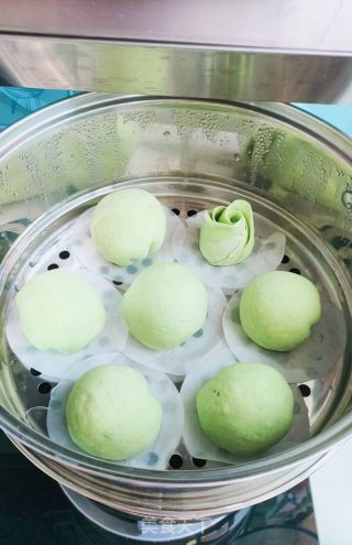 艾叶黑芝麻馒头的做法步骤：9